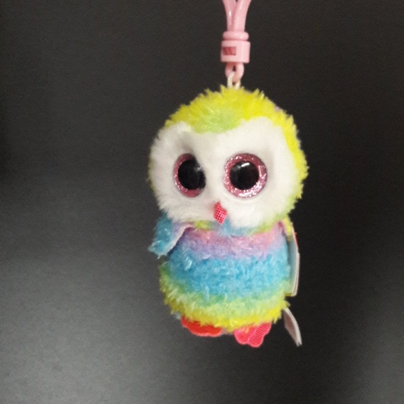 Ty | Toys | Ty Beanie Boos Owen The Rainbow Owl Clip | Poshmark